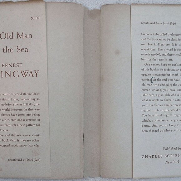 The OLD MAN And The SEA by Ernest Hemingway True First Edition 1952 - Picture 10 of 11